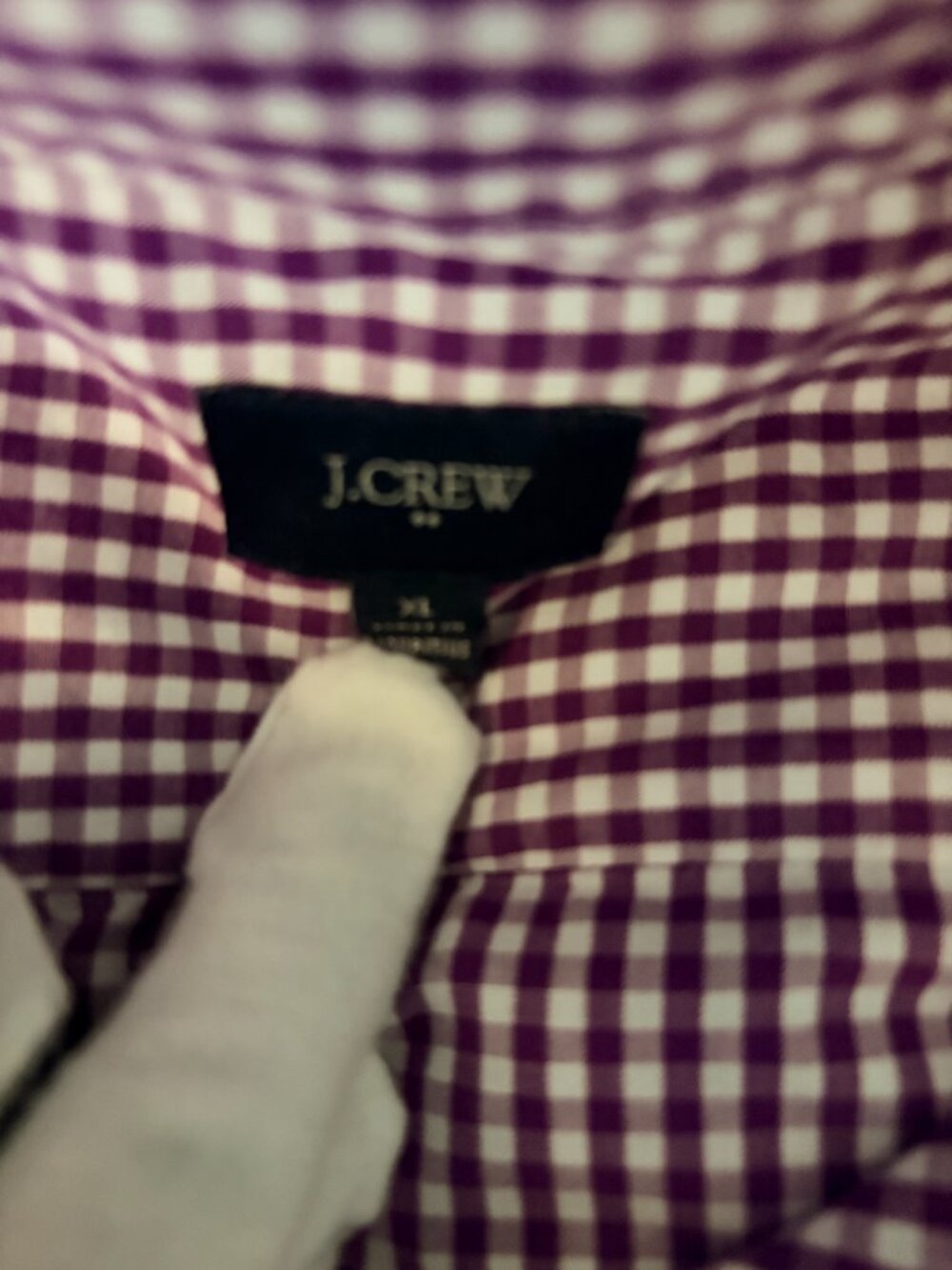 J.Crew Mens XL Purple Gingham Button Down Shirt Preppy Cotton Coastal Grandpa - Picture 3 of 11